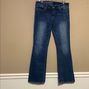 Vintage Y2K Paper Denim & Cloth Women SZ Semi-Faded SZ 12 Flare Jeans Western